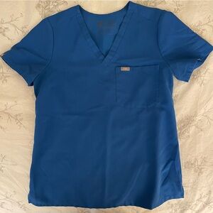 Figs Women's Blue V-Neck Top